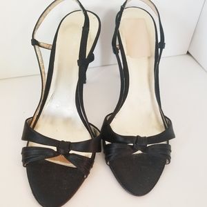 Nine West Black Satin Heel size 8 1/2